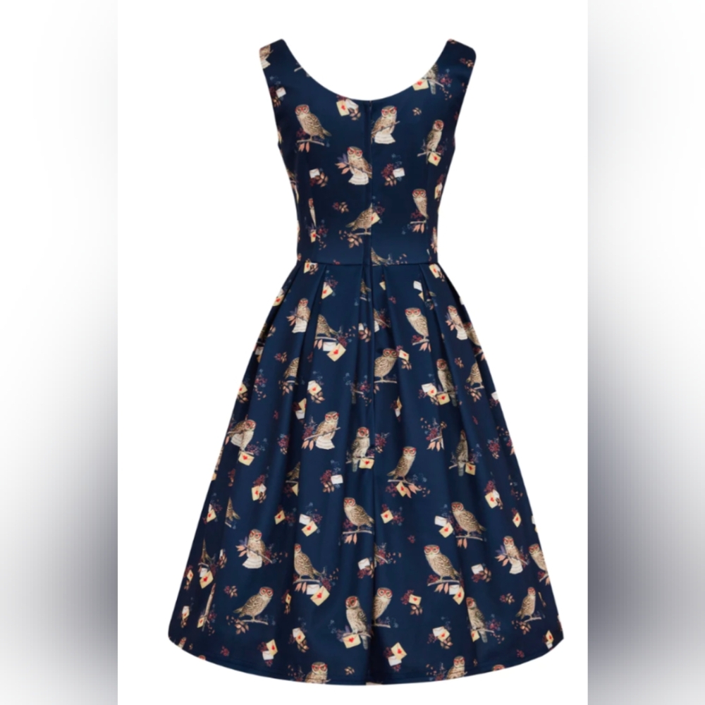 Dolly and Dotty Amanda owl letter fit and flair dress